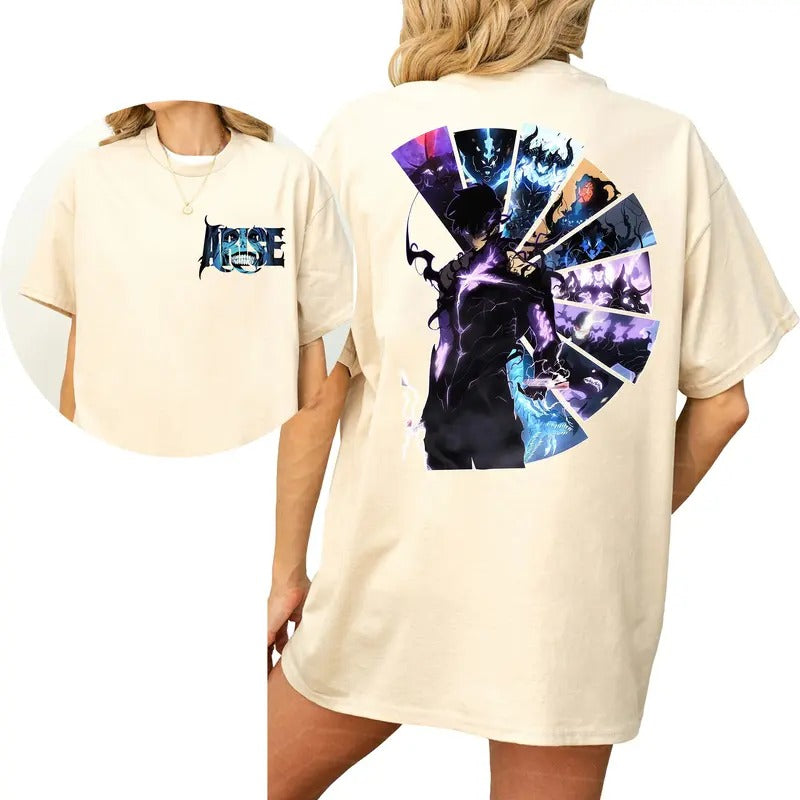 Solo Leveling ARISE Shadow Monarch Anime Jinwoo Sung Manhwa Shirt T-Shirts, Hoodie, Sweatshirt