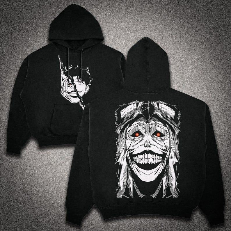 Solo Leveling Anime Hoodie & Tee, Oversized, Vintage, Perfect for Fans Sweatshirt | GrindPrints.com