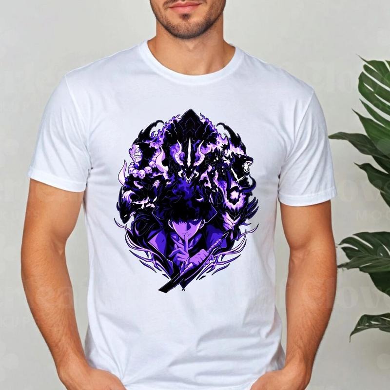 Solo Leveling Shirt, 'Arise' Graphic with Purple Demons, Bold & Powerful for Anime Fans Hoodie, Sweatshirt | GrindPrints.com