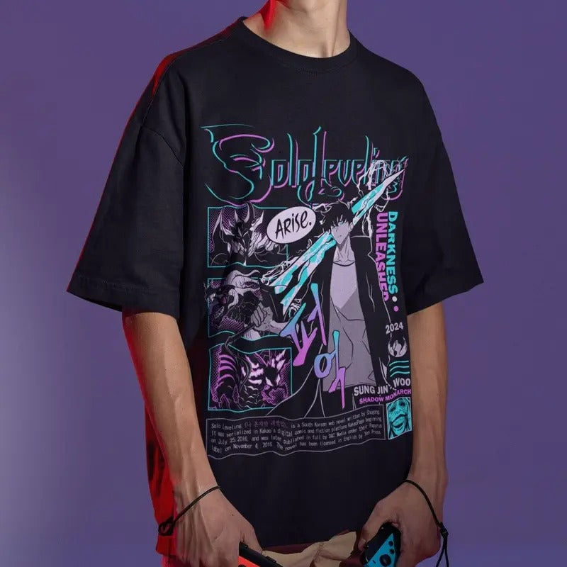 Solo Leveling Shirt Sung Jinwoo Shirt Anime Anime Shirt Him Her Shirt Anime T-Shirts, Hoodie, Sweatshirt