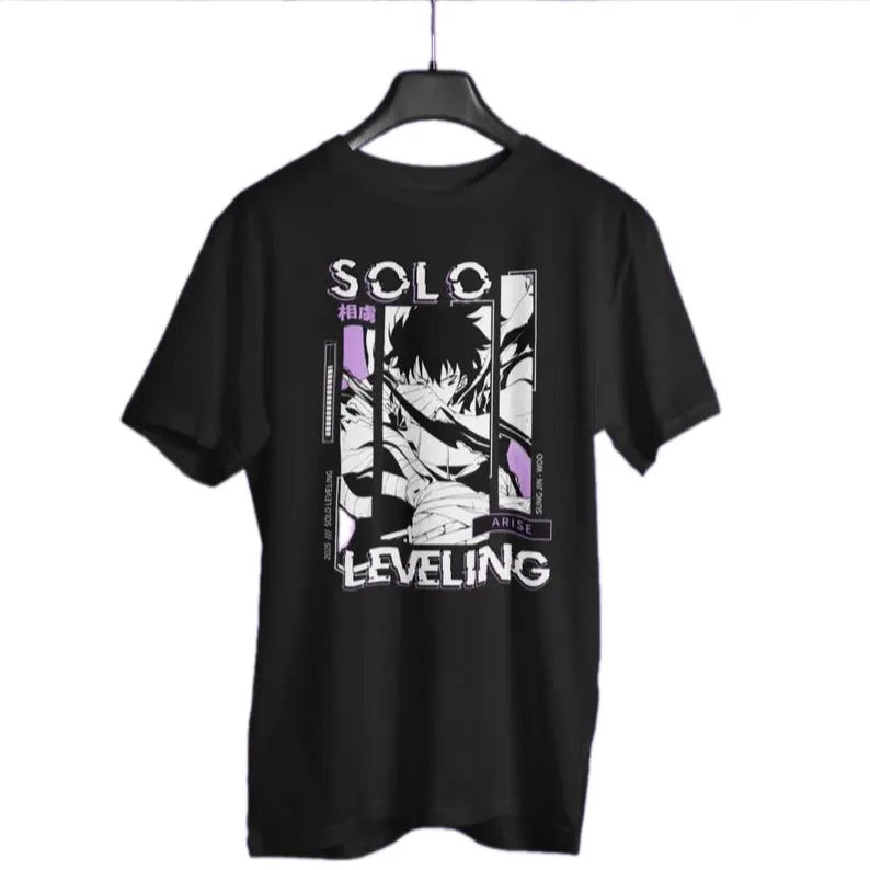 Solo Leveling Tshirt, Anime Merch, Unisex Manga 2025 T-shirt Streetwear Top Hoodie, Sweatshirt | GrindPrints.com