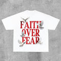 Sopula Casual Short Sleeve Faith Over Fear Print  T-Shirt Hoodie, Sweatshirt | GrindPrints.com