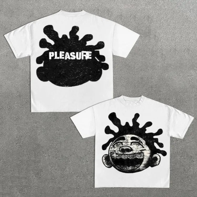Sopula Pleasure Emotion Big Face Graphic Graphic Cotton T-Shirt Hoodie, Sweatshirt | GrindPrints.com