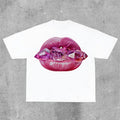 Sopula Sexy Jeweled Lips Print Graphic Cotton Tees Hoodie, Sweatshirt | GrindPrints.com