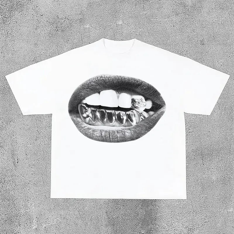 Sopula Unisex Lips Graphics Print Cotton T-Shirt Hoodie, Sweatshirt | GrindPrints.com