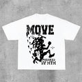 Sopula Vintage Just Move Art Graphic Cotton T-Shirt Hoodie, Sweatshirt | GrindPrints.com