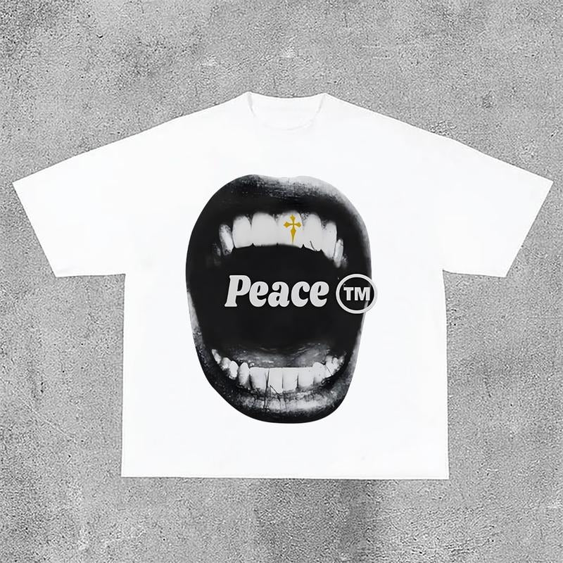 Sopula Vintage Peace Multi-element Graphic Casual Street Basketball T-Shirt Hoodie, Sweatshirt | GrindPrints.com