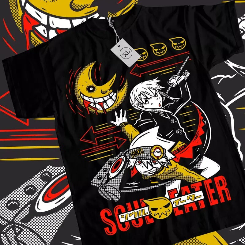 Soul Eater T-Shirt Death the Kid Japanese Anime Manga Black Star Shirt All Size Hoodie, Sweatshirt | GrindPrints.com