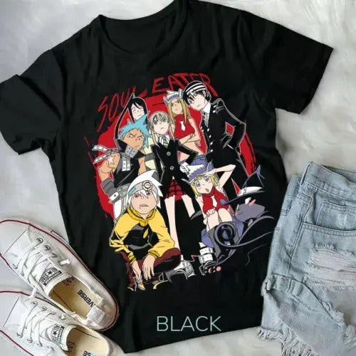Soul Eater T-shirt,Anime,Death The Kid,Manga,Black Star Graphic Tee Black Shirt Hoodie, Sweatshirt | GrindPrints.com