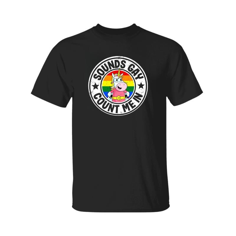 Sounds G Count Me In T-Shirt, Casual Short Sleeve Crew Neck Shirt for Summer, Graphic Tee Men's Top for Daily Wear...