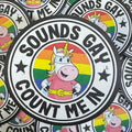 Sounds Gay Count Count Me In Sticker T-Shirts, Hoodie, Sweatshirt | GrindPrints.com