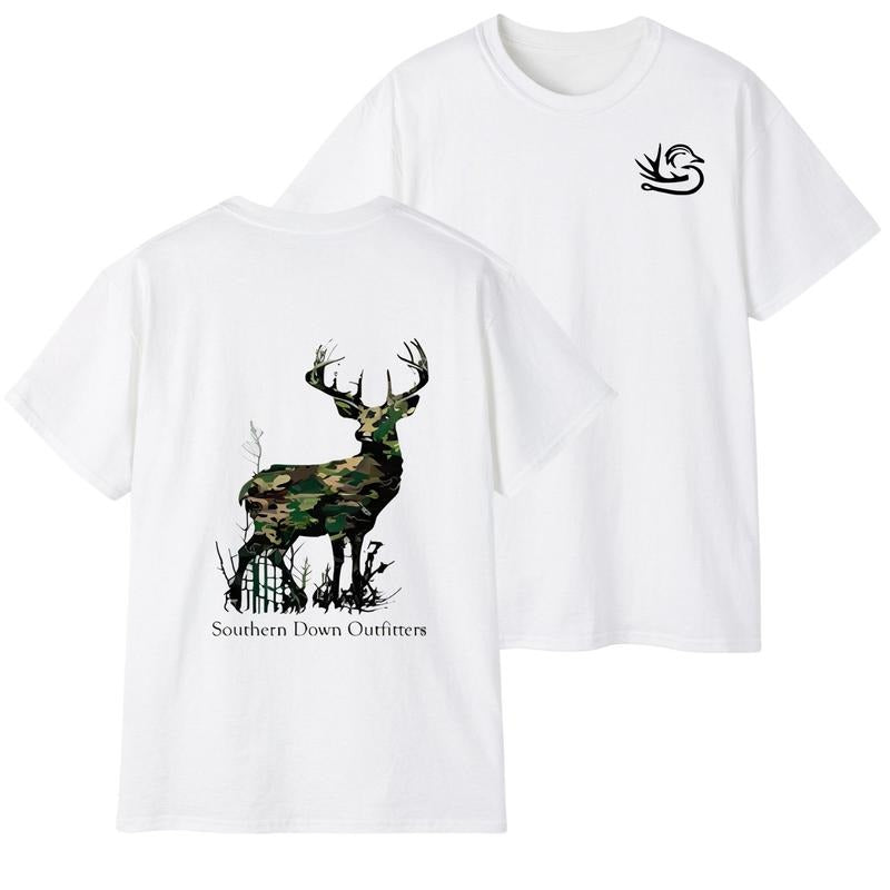 Southern Down Outfitters 2 Sided T-Shirt, Camo Deer Tee For Men For Woman, Trendy Shirt Hoodie, Sweatshirt | GrindPrints.com