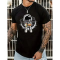 Space Explorer Cartoon Astronaut Men's Tee