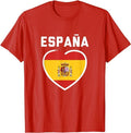 Spain Shirts Spain & Espana Flag Heart Cotton Casual Classic T-Shirts, Hoodie, Sweatshirt