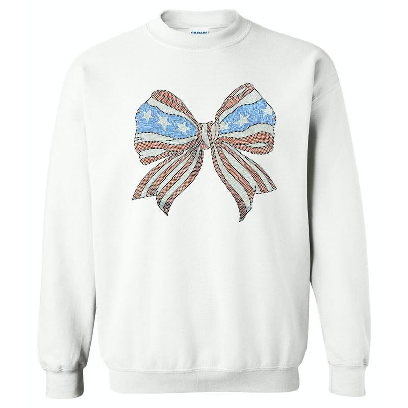 Spangled Patriotic Bow T-Shirts, Hoodie, Sweatshirt