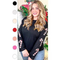 Sparkle Candy Cane Graphic Long Sleeve T-Shirt Hoodie, Sweatshirt | GrindPrints.com