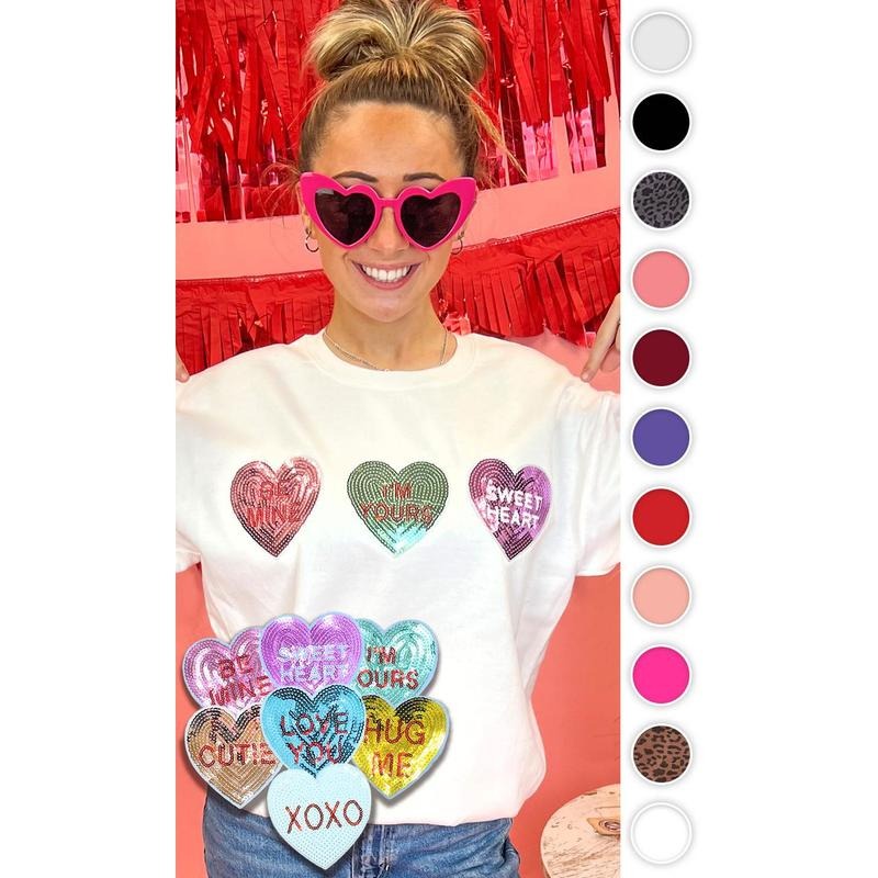 Sparkle Conversation Heart Sweatshirt T-Shirts, Hoodie | GrindPrints.com
