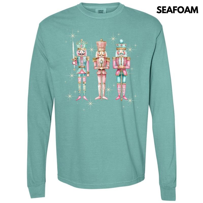 Sparkle Nutcracker Trio Long Sleeve Comfort Colors T-Shirt 'NLB' Hoodie, Sweatshirt | GrindPrints.com