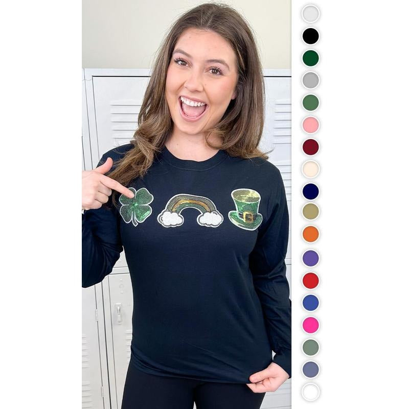 Sparkle St. Patrick’s Long Sleeve T-Shirt Hoodie, Sweatshirt | GrindPrints.com