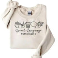 Speech Language Pathologist Sweatshirt, SLP Nurse Sweater, Gift For SLP Hoodie Long Casual Classic Cotton Fitted T-Shirts