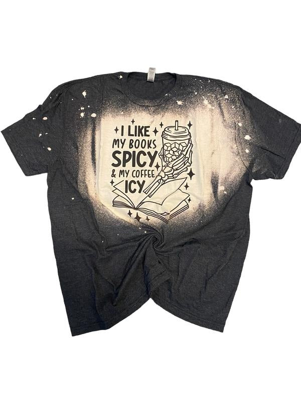 Spicy Book Icy Coffee Crew neck Shirt Hoodie, Sweatshirt | GrindPrints.com