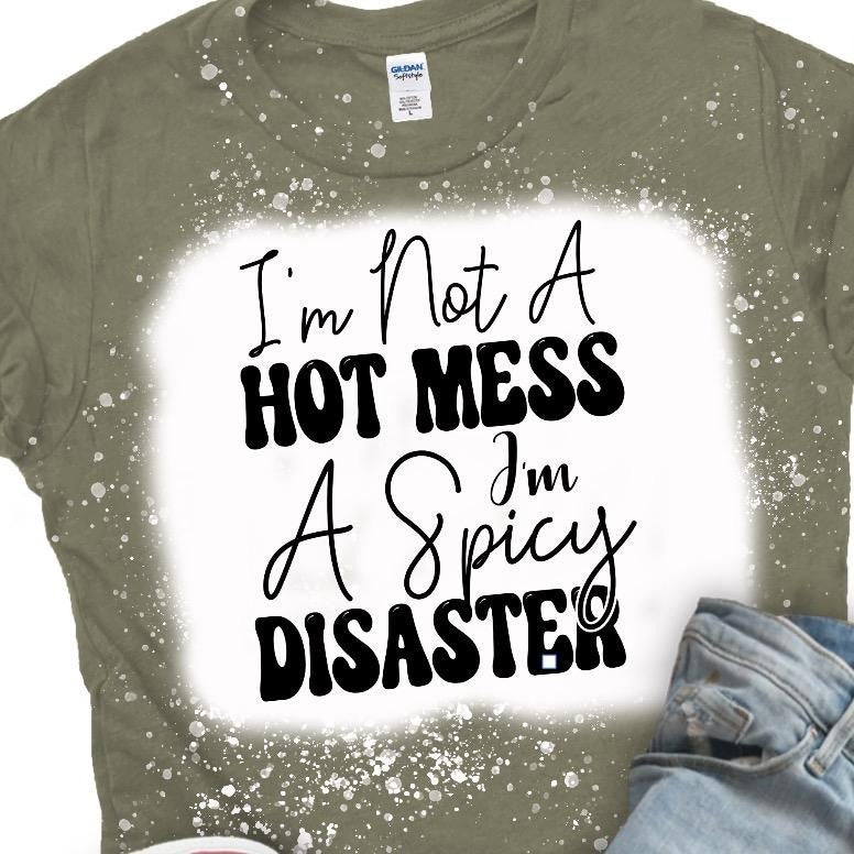 Spicy Disaster Bleached Tee Hoodie, Sweatshirt | GrindPrints.com