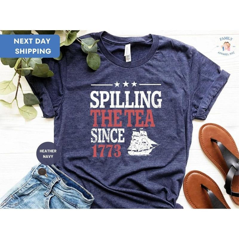 Spilling The Tea Since 1773 Shirt, History Teacher Gift, Funny History Teacher T-Shirt Hoodie, Sweatshirt | GrindPrints.com