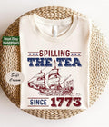 Spilling The Tea Since 1773 T Shirt Hoodie Sweater, History Teacher Gift, Funny History Teacher T-Shirt, History Lover...