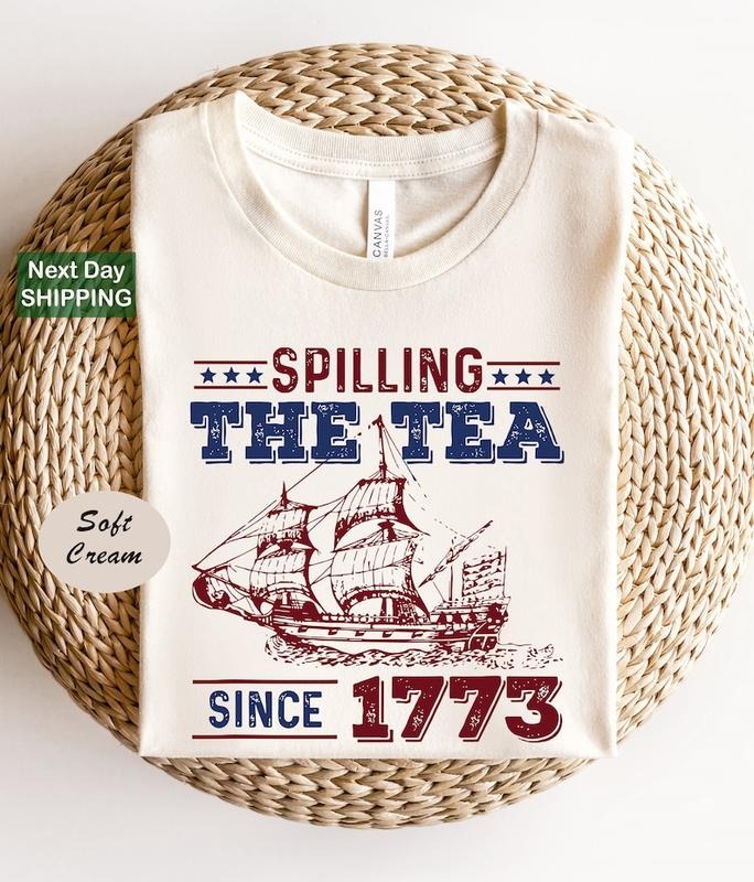 Spilling The Tea Since 1773 T Shirt Hoodie Sweater, History Teacher Gift, Funny History Teacher T-Shirt, History Lover...