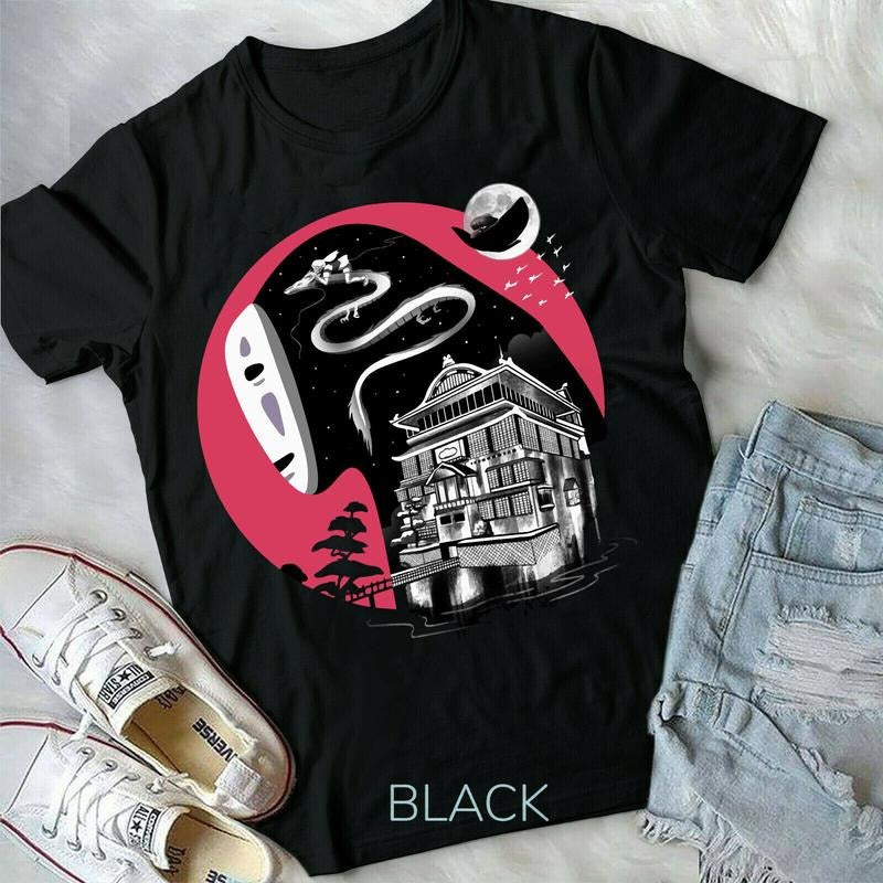 Spirited Away Anime T-Shirt S-4XL, Studio Ghibli Hayao Miyazaki Unisex Tee Hoodie, Sweatshirt | GrindPrints.com