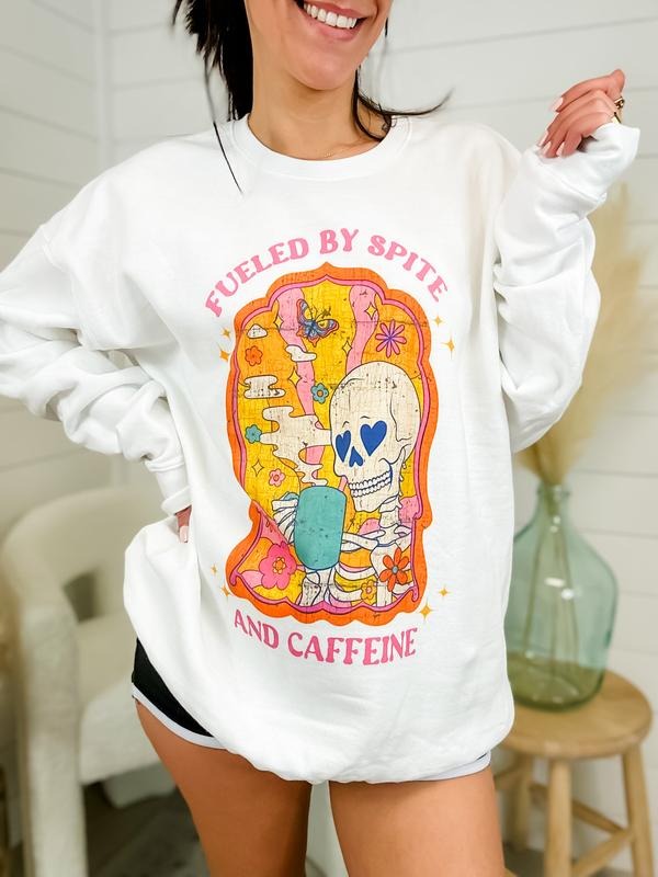 Spite And Caffeine Graphic Sweatshirt T-Shirts, Hoodie | GrindPrints.com