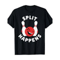 Split Happens Funny Bowling Shirt For Men 100% Cotton T-Shirt made in usa Hoodie, Sweatshirt | GrindPrints.com