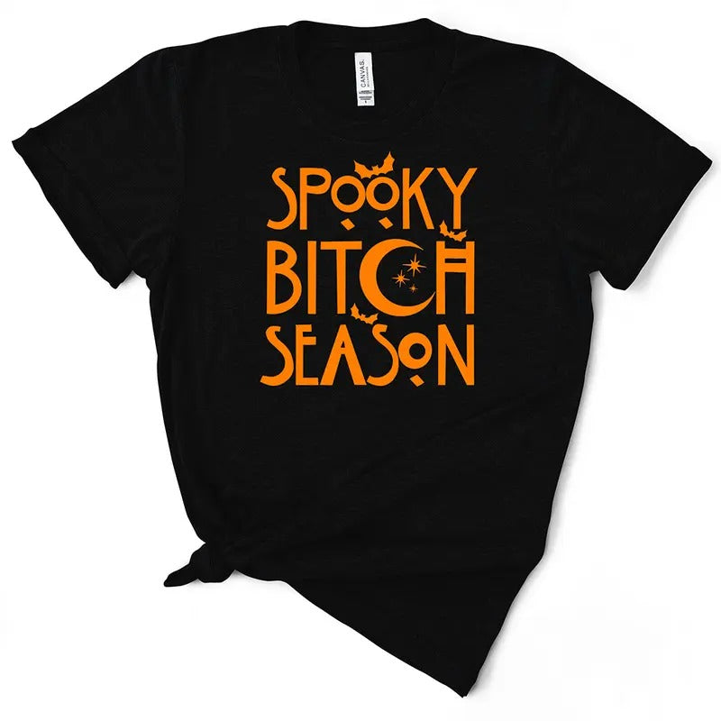 Spooky Bitch Season Halloween TShirt Hoodie, Sweatshirt | GrindPrints.com
