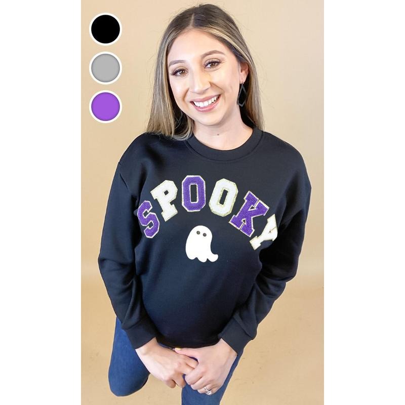 Spooky Chenille Sweatshirt T-Shirts, Hoodie | GrindPrints.com