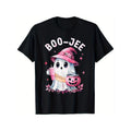 Spooky Ghost Pumpkin Tee - Soft Pink Halloween Costume Shirt for Men Women- Boujee Boo Jee Design, Unsex Short Sleeve,...