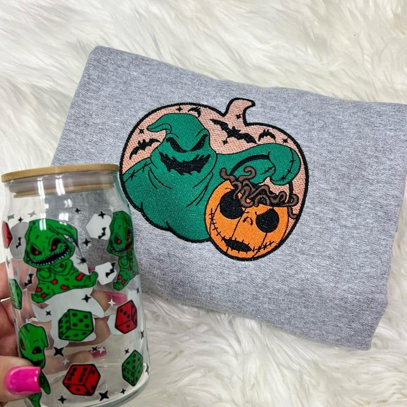 Spooky Green Man Sweater and Cup Combo for Men's Wear - Hoodie, Menswear T-Shirts, Sweatshirt | GrindPrints.com