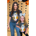 Spooky Groovy Vibes Graphic T-Shirt - Distressed Halloween Ghost Tee - Black Heather Hoodie, Sweatshirt | GrindPrints.com