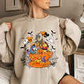 Spooky Halloween Pooh T-shirt, Retro Cute Characters Tee Shirt, Scary Pumpkin Sweatshirt, Pooh And Friends Shirt, Gift...