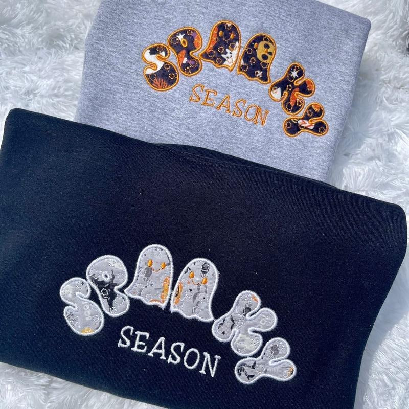 Spooky Season Applique T-Shirts, Hoodie, Sweatshirt | GrindPrints.com