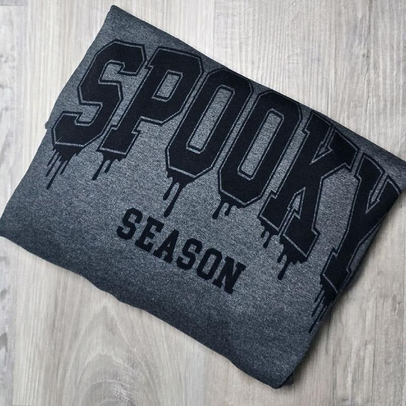 Spooky Season Black Logo Halloween Sweatshirt T-Shirts, Hoodie | GrindPrints.com