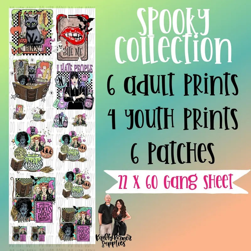 Spooky Season DTF Transfer Gang Sheet, 22 x 60 T-Shirts, Hoodie, Sweatshirt | GrindPrints.com