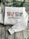Spooky Season Embroidered Shirt, Embroidered Halloween Shirt, Fall Embroidery Sweatshirt Hoodie | GrindPrints.com