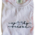 Spooky Season Embroidered T-Shirt for Women - Halloween and Fall Shirts