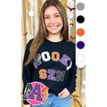 Spooky Season Sequin Graphic Long Sleeve T-Shirt Hoodie, Sweatshirt | GrindPrints.com