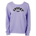 'Spooky Sequin Bat' Letter Patch Raw Edge Halloween Crew T-Shirts, Hoodie, Sweatshirt | GrindPrints.com