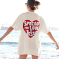 Spread the Love of Jesus Shirt Cotton Casual Street Style Crew Neck Short Sleeve T-Shirt Trendy Top for Women for Men,...