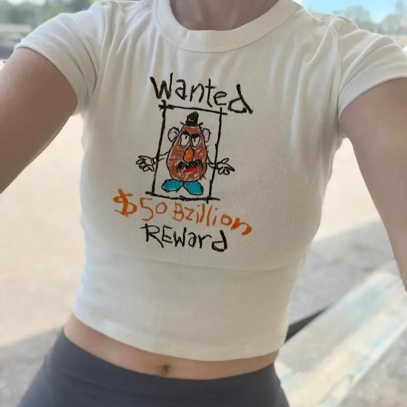 Spud Toy Str Baby Tee, Wanted Potato Crop, Funny kids movie Tank, Tater tot, Midway Mania Crop Tank, Detachable Parts...