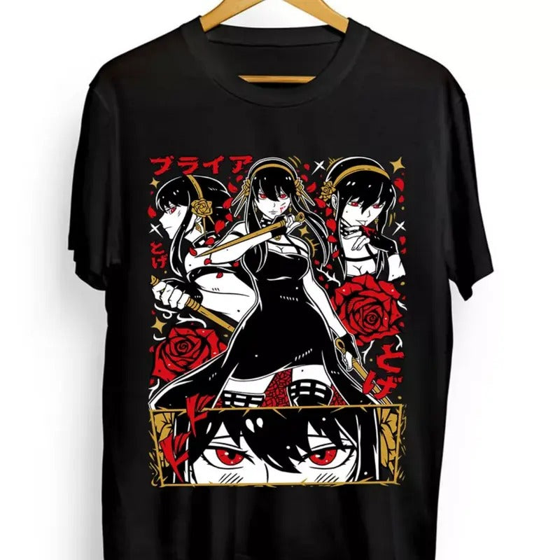Spy X Family Anime T-Shirt & Sweatshirt, Yor Forger Kawaii Waifu Graphic Tee, Anime Manga Lover Gifts Hoodie
