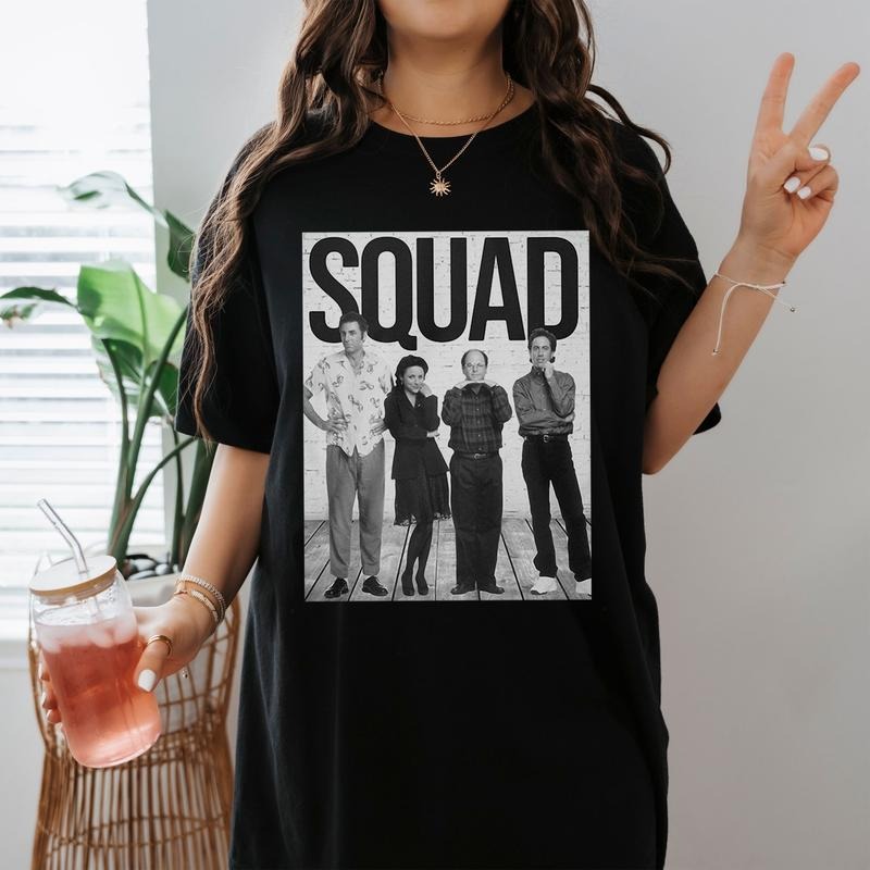 Squad Seinfeld Jerry Seinfeld George Costanza Elaine Benes Cosmo Kramer Friend Shirt T-Shirts, Hoodie, Sweatshirt