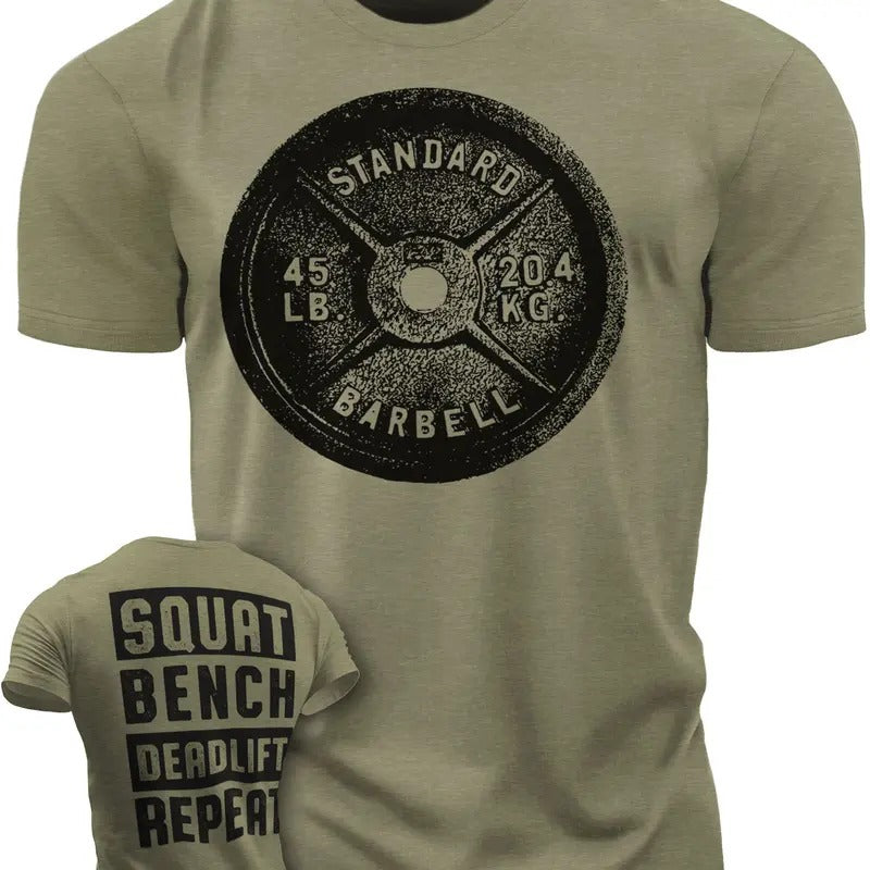 Squat Bench Deadlift Repeat Workout Gym T-Shirt for Men Hoodie, Sweatshirt | GrindPrints.com